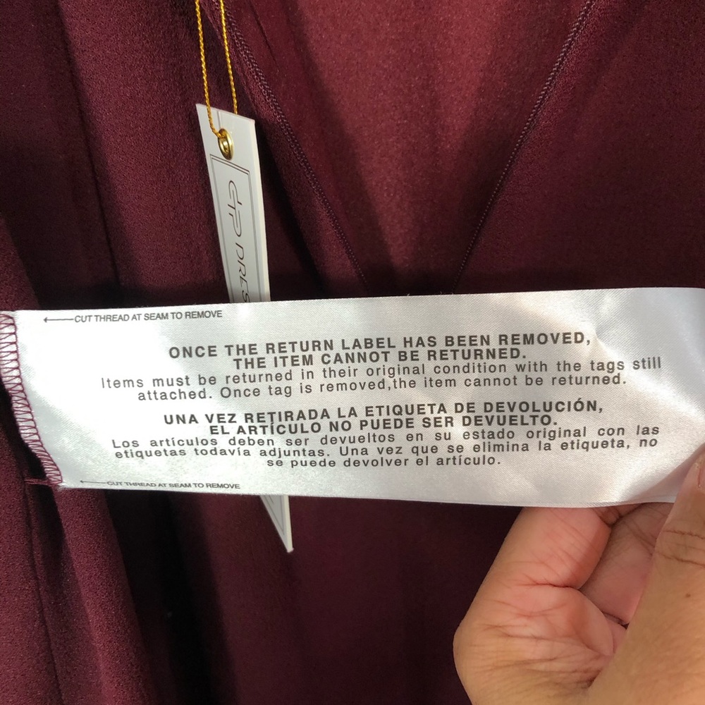 Dress the Population Evening Gown, Burgundy, Sz XL - Picture 12 of 12
